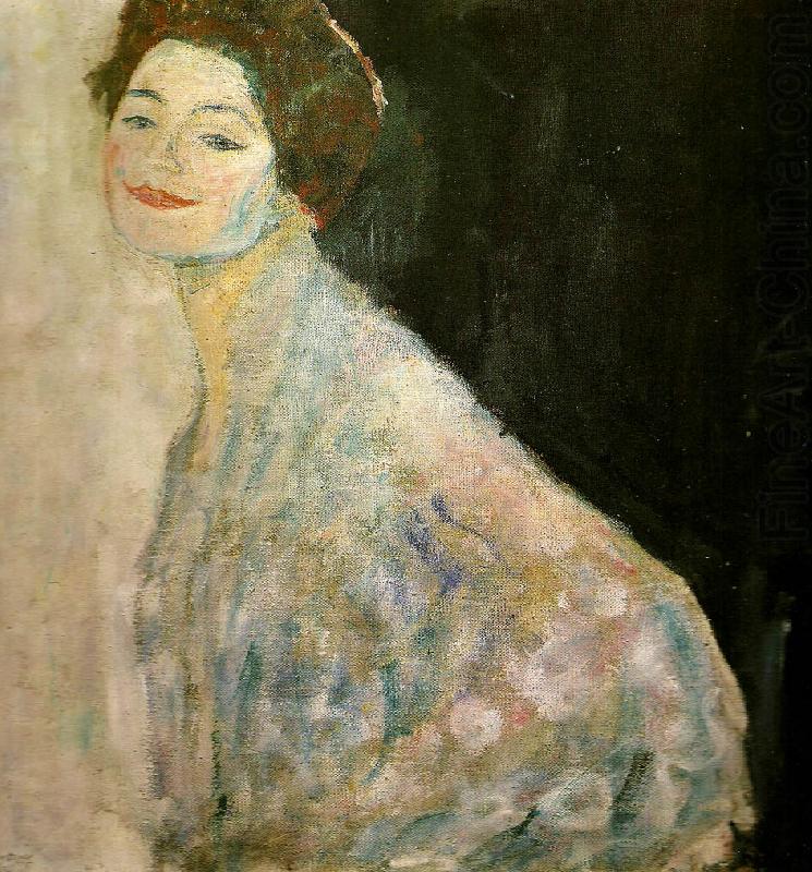 Gustav Klimt portratt  av kvinna i vitt china oil painting image